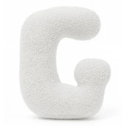 MeowBaby - Almohada Infantil con Forma de Letra “G” Color Blanco Roto “Bearly G”