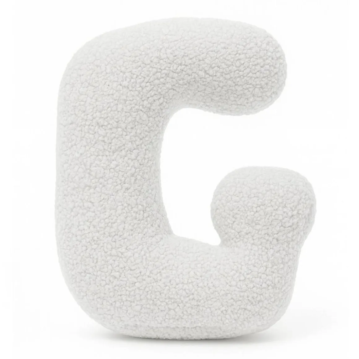 MeowBaby - Almohada Infantil con Forma de Letra “G” Color Blanco Roto “Bearly G”