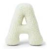 MeowBaby - Almohada Infantil con Forma de Letra “A” Color Crema “Bearly A”