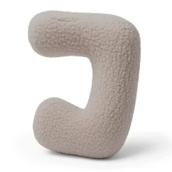 MeowBaby - Almohada Infantil con Forma de Letra “J” Color Gris Claro “Bearly J”