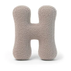 MeowBaby - Almohada Infantil con Forma de Letra “H” Color Gris Claro “Bearly H”