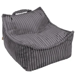 MeowBaby - Churros Sako Bag – Puf infantil en gris oscuro