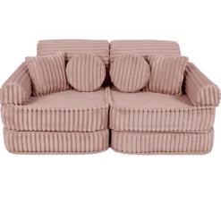 MeowBaby - Sofá Infantil Churros Pocket Plus Color Rosa Ruby Chocolate