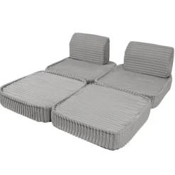 MeowBaby - Sofá Infantil Churros Pocket Basic Color Gris Jurassic