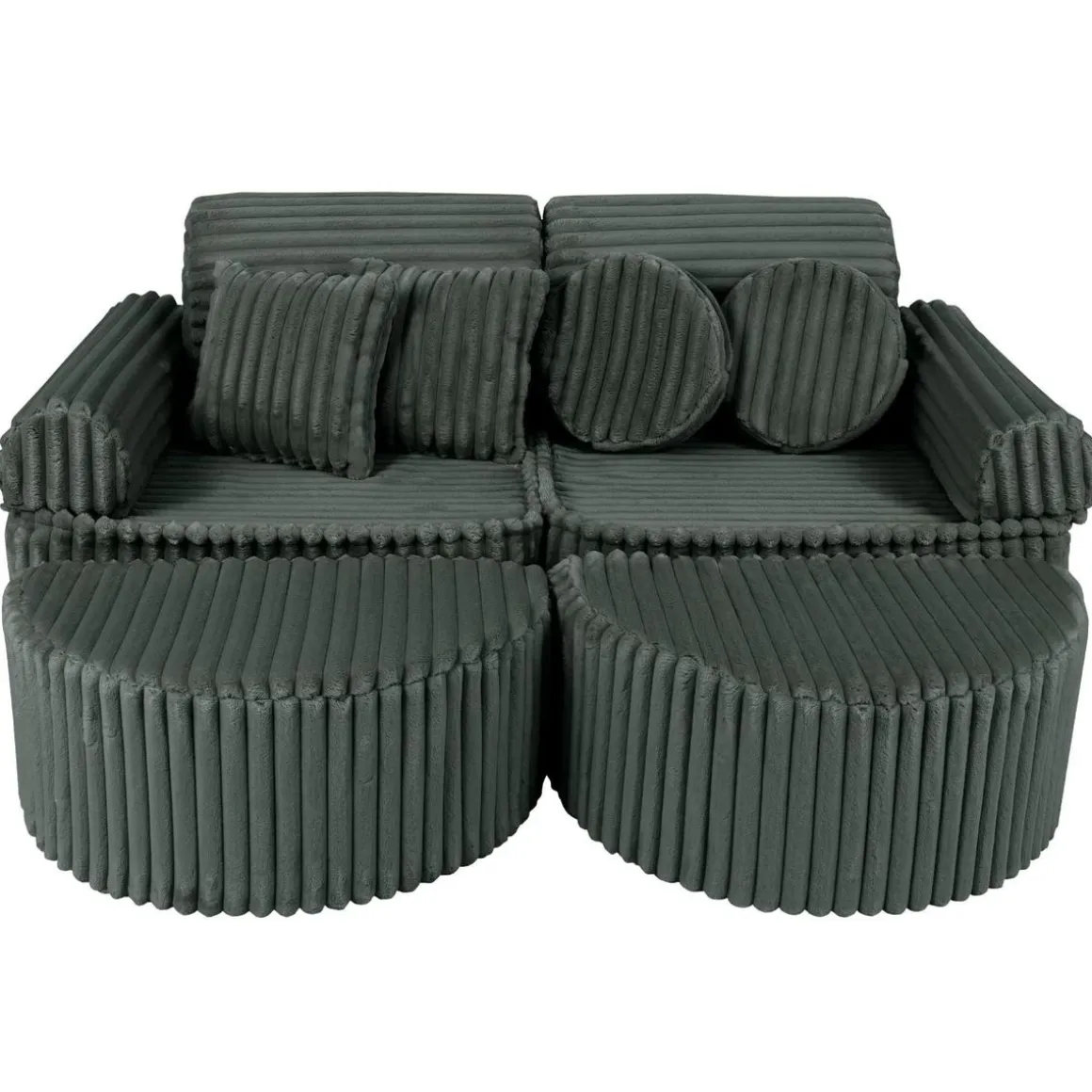 MeowBaby - Sofá Infantil Churros Pocket Max Color Verde Pine Forest