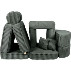 MeowBaby - Sofá Infantil Churros Pocket Max Color Verde Pine Forest