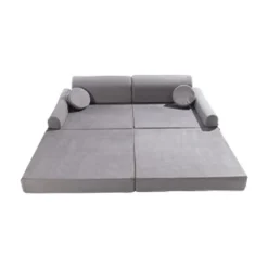 MeowBaby - Sofá Premium infantil gris