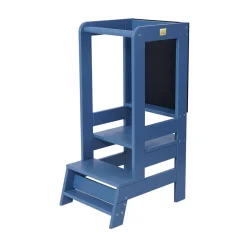 MeowBaby - Torre de aprendizaje de Madera azul con pizarra