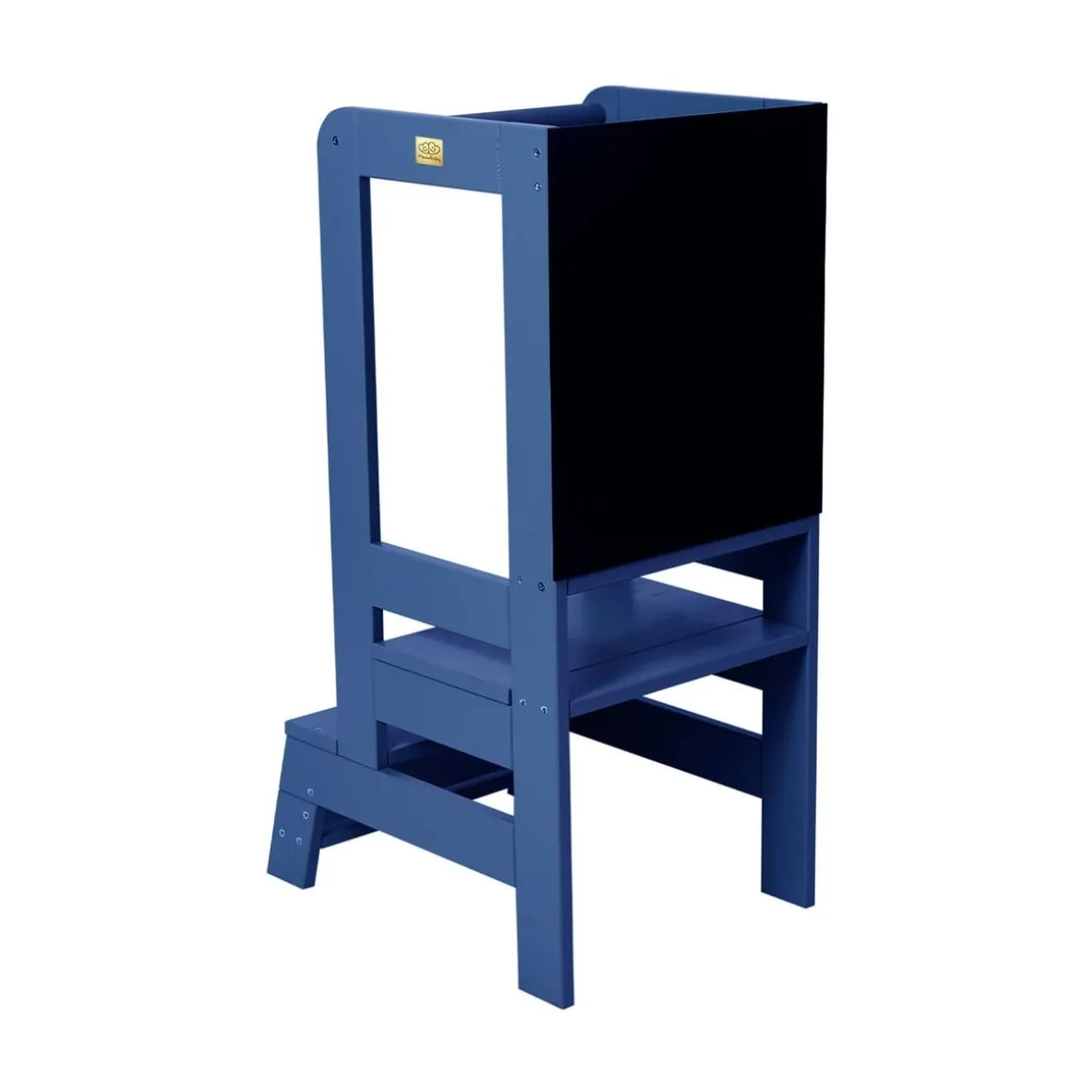 MeowBaby - Torre de aprendizaje de Madera azul con pizarra