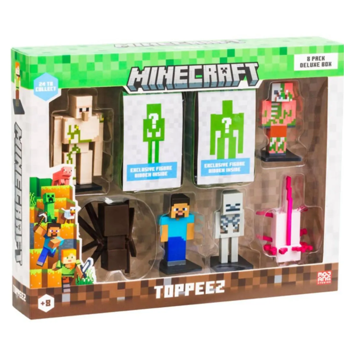 Minecraft - Pack 6 figuras Topeez + 2 figuras sorpresa
