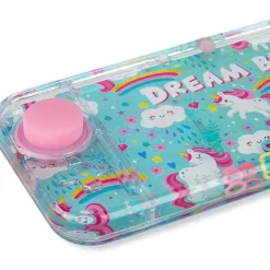 Mini juego portátil de agua con anillos, tema unicornio ㅤ