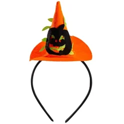 Mini sombrero de bruja con calabaza