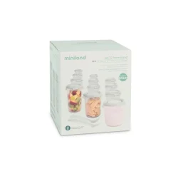 Miniland - Pack 12 Recipientes Herméticos Graduados Multifunción ㅤ