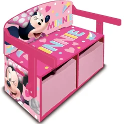 Minnie Mouse - Banco, pupitre y caja de juguetes 3 en 1