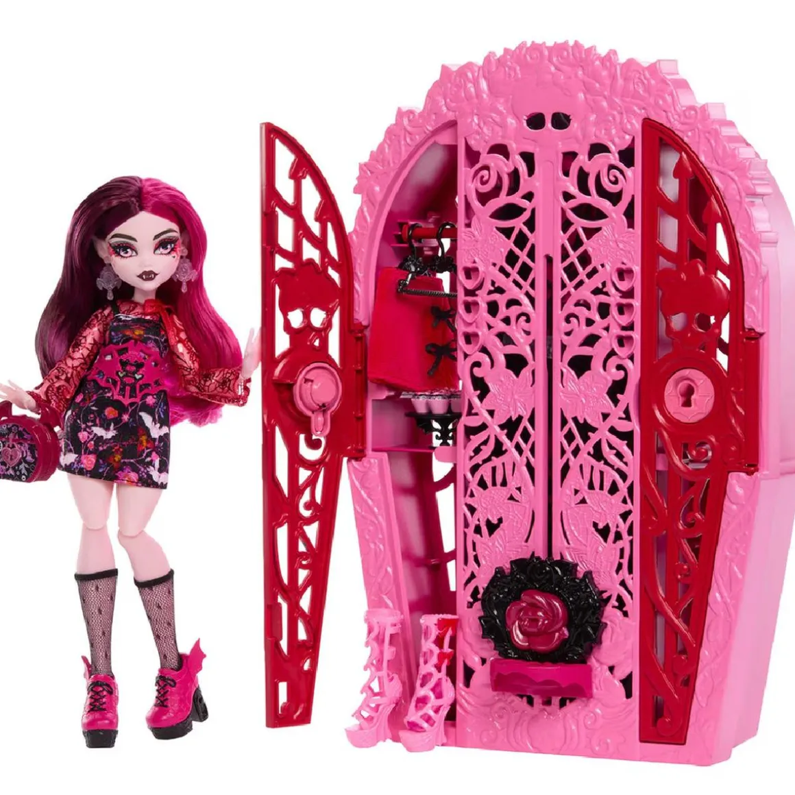 Monster High - Muñeca Skulltimate Draculaura con armario y accesorios