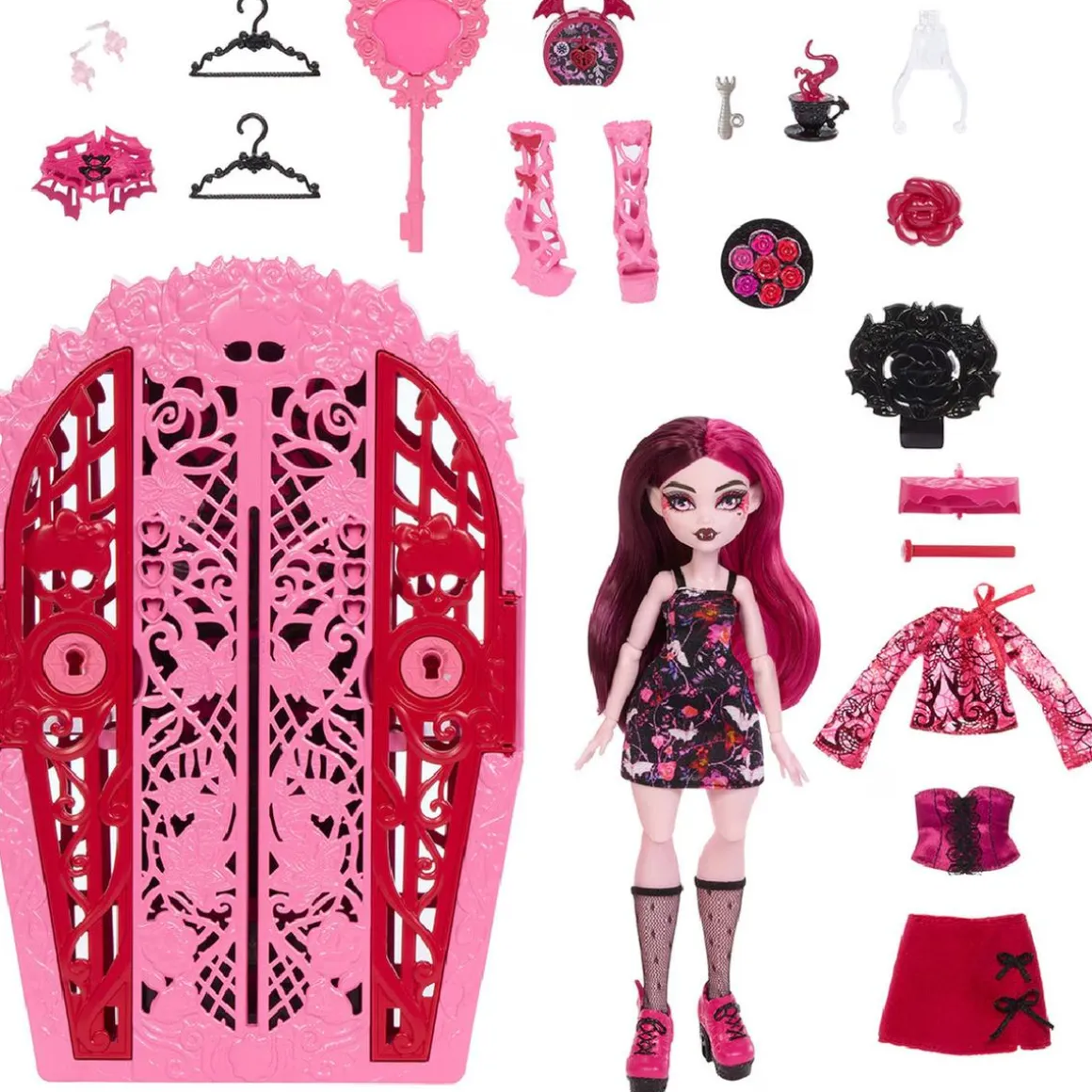 Monster High - Muñeca Skulltimate Draculaura con armario y accesorios