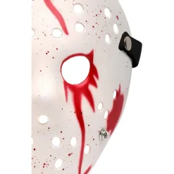Máscara de hockey sangrienta viernes 13, color blanco/rojo, unisex ㅤ
