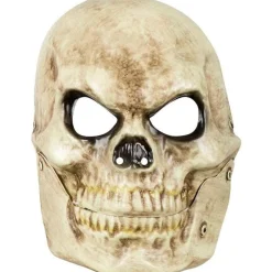 Máscara facial de calavera con pino, en blanco ㅤ