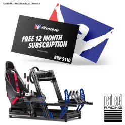 Next Level Racing Cockpit Aluminium Simulator para sillón Gaming iRacing Edition