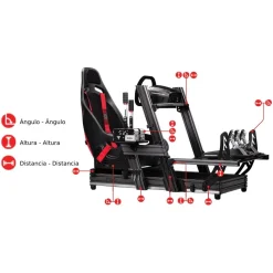 Next Level Racing Cockpit Aluminium Simulator para sillón Gaming Wheel Plate Edition