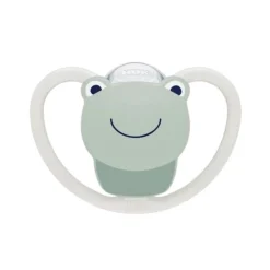Nuk - Pack 2 chupetes Space silicona 0-6 meses Rana/Arcoíris