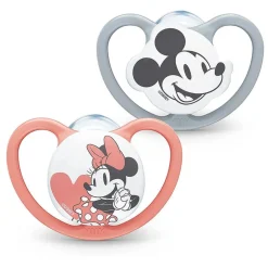 Nuk - Pack 2 chupetes Space silicona Minnie 0-6 meses