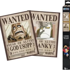 One Piece - Set 2 Pósters Wanted Usopp & Franky 52 x 38 cm