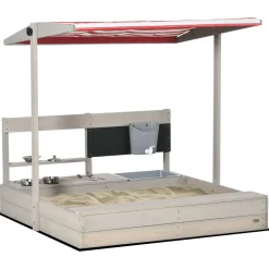 Outsunny - Arenero de madera con toldo