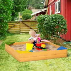 Outsunny - Arenero infantil de madera