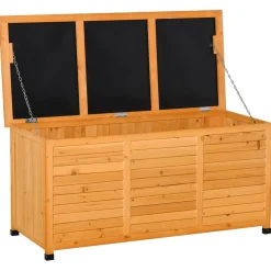 Outsunny - Baúl de jardín de madera