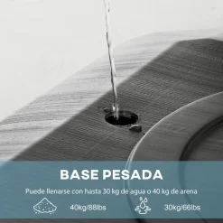 Outsunny - Canasta baloncesta regulable con base