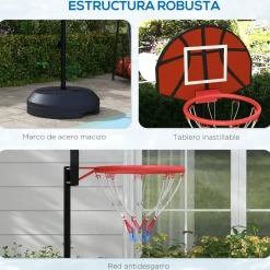 Outsunny - Canasta baloncesto con diana