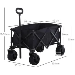 Outsunny - Carro de playa plegable