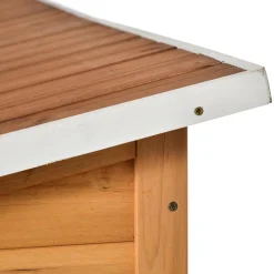 Outsunny - Casita de jardín de madera con banco y macetero