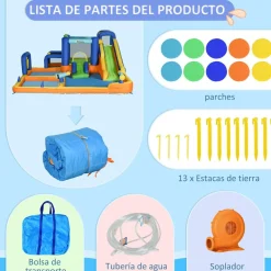 Outsunny - Castillo hinchable 7 en 1