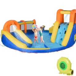 Outsunny - Castillo hinchable 6 en 1 grande