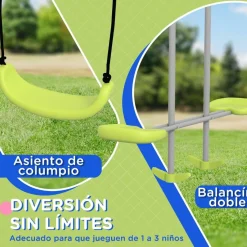 Outsunny - Columpio de Jardín 2 en 1