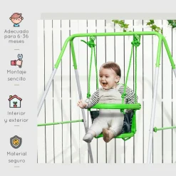 Outsunny - Columpio infantil de acero