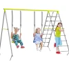 Outsunny - Conjunto 4 en 1 Columpios con Escalador