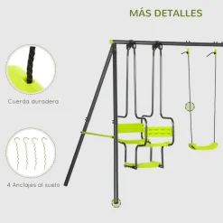 Outsunny - Conjunto de columpios