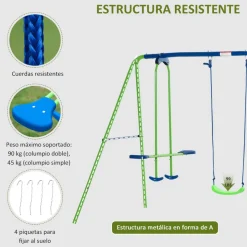 Outsunny - Juego de columpios de jardín