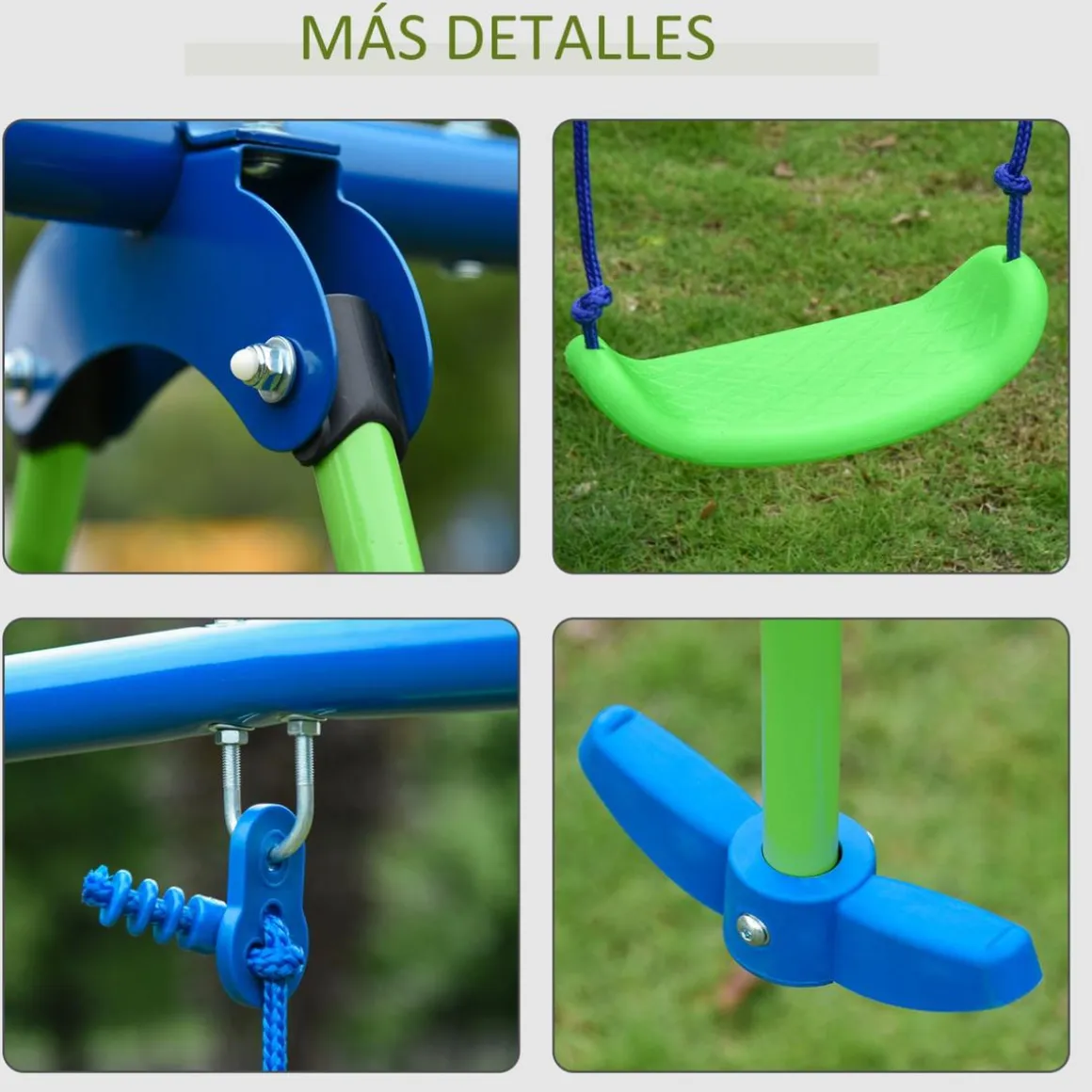 Outsunny - Juego de columpios de jardín