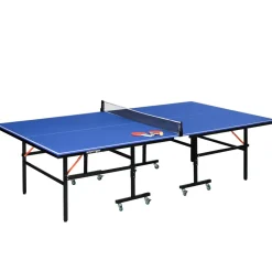Outsunny - Mesa Ping Pong plegable con Red, Palas y Pelotas