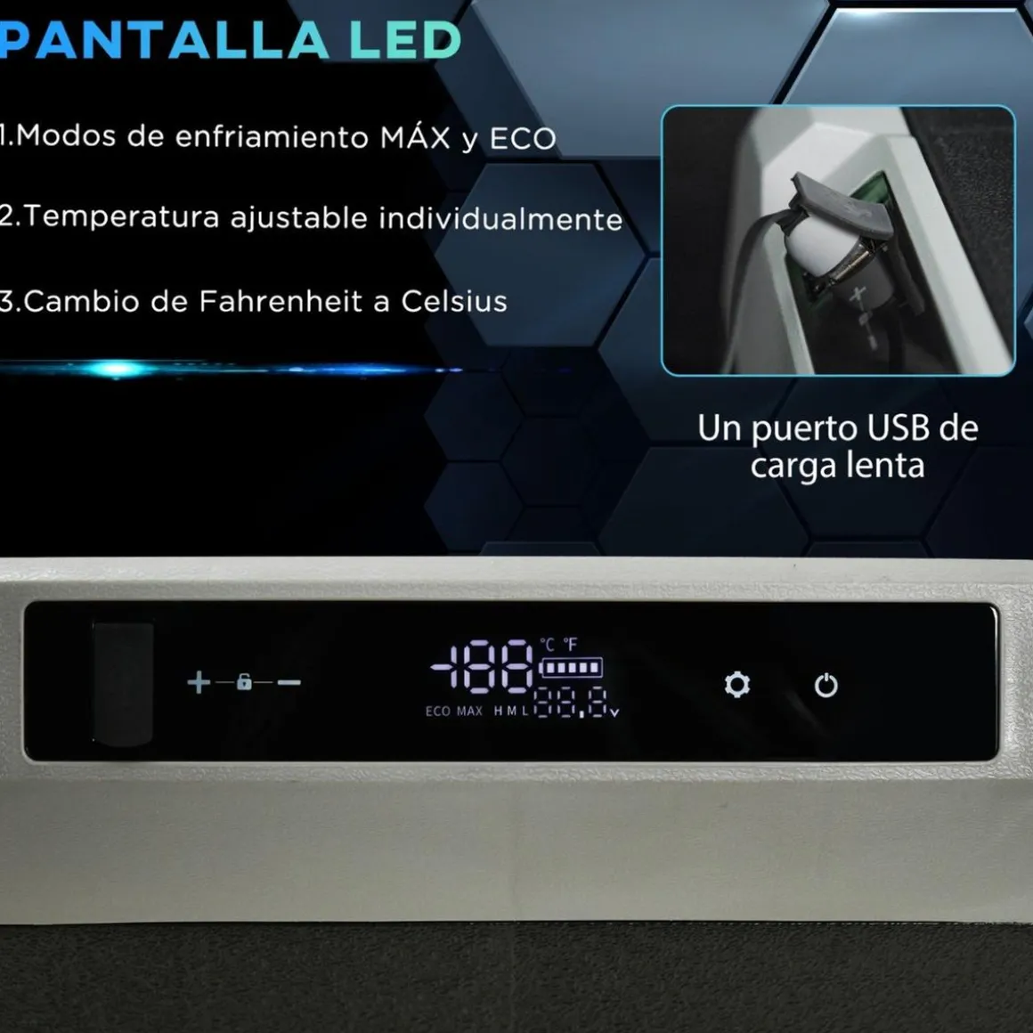 Outsunny - Nevera congelador portatil 40L Negro