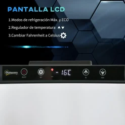Outsunny - Nevera congelador 30L Blanco