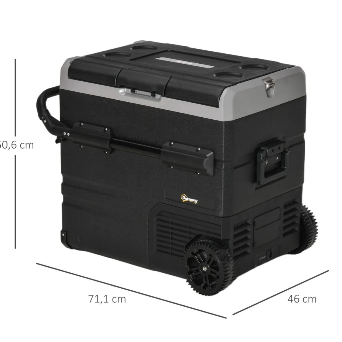 Outsunny - Nevera congelador portatil 45L Negro