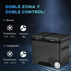 Outsunny - Nevera congelador 45L Negro