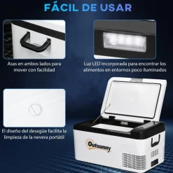 Outsunny - Nevera congelador portatil 18L Blanco