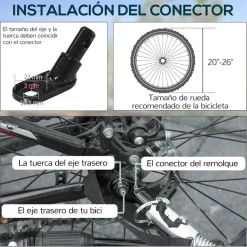 Outsunny - Remolque plegable para bicicleta
