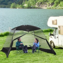 Outsunny - Tienda con mosquiteras 3x3x2 m Negro